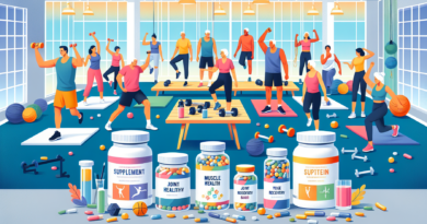 Create an image depicting a vibrant senior fitness scene in a well-lit, modern gym. Show seniors engaging in various physical activities, such as lifting small weights, using resistance bands, and par